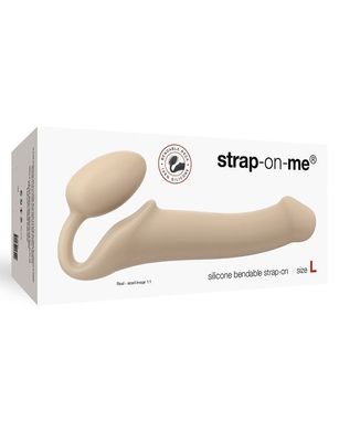 Безремінний страпон Strap-On-Me Flesh L, повністю регульований, діаметр 3,7 см SO2351 фото