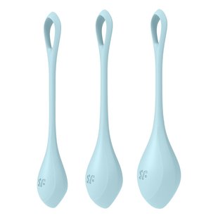 Набір йоні намистин Satisfyer Yoni Power 2 Light Blue, диаметр 2-2,5-3см, вес 22-44-73гр SO5548 фото