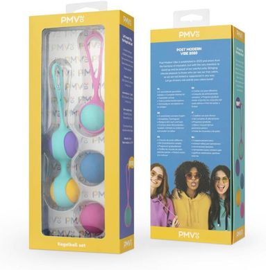 Набір вагінальних кульок PMV20: Vita – Kegel Ball Set, маса 40, 50, 60 г, два тримачі SO8896 фото