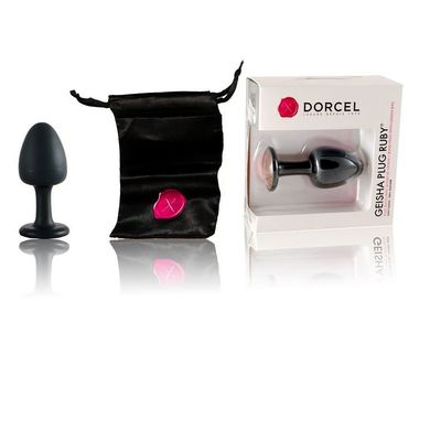 Анальна пробка Dorcel Geisha Plug Ruby M з кулькою всередині, створює вібрації, макс. діаметр 3,2см MD1236 фото