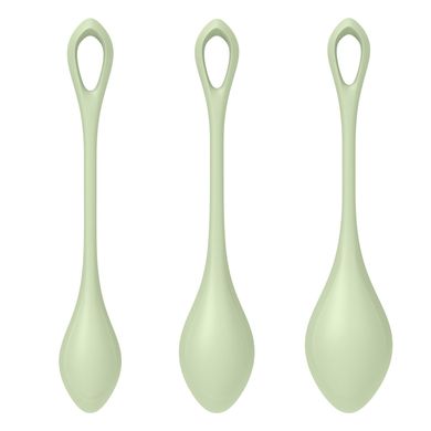 Набір йоні намистин Satisfyer Yoni Power 2 Light Green, диаметр 2-2,5-3см, вес 22-44-73гр SO5549 фото