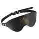 Розкішна маска на очі Zalo Blindfolds Black, натуральна шкіра SO8231 фото 1