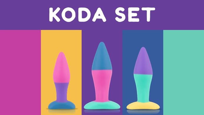 Набір анальних пробок PMV20 Koda – Butt Plug Set, діаметр 2,9 см, 3,9 см, 5 см SO8897 фото