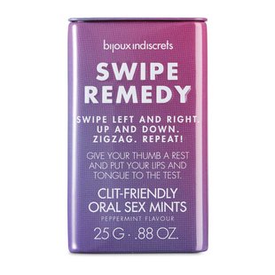 М'ятні цукерки Bijoux Indiscrets Swipe Remedy – clitherapy oral sex mints без цукру SO5911 фото