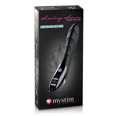 Вібратор з електростимуляцією Mystim Sizzling Simon eStim Black, міостімулятор SO3473 фото