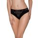 Трусики з широкою гумкою і мереживом Passion PS001 PANTIES S, black SO4161 фото 1