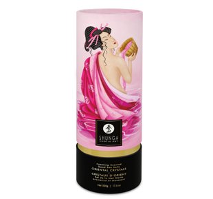 Пінлива сіль для ванни Shunga Dead Sea salt Oriental Crystals — Rose Petal (500 г), сіль Мертвого мо SO6893 фото