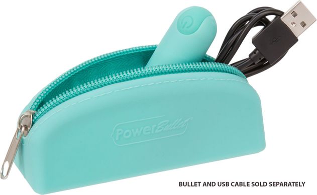 Сумка для зберігання секс-іграшок PowerBullet - Silicone Storage Zippered Bag Teal SO5561 фото