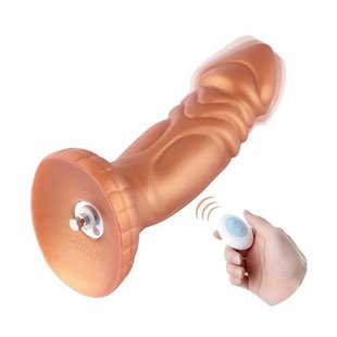 Силіконовий дилдо з вібрацією Hismith Slightly Curved Vibrating Silicone Dildo Monster Series SO9963 фото