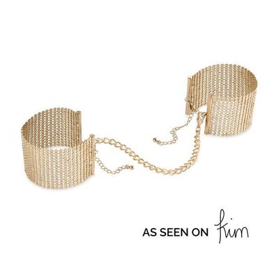 Наручники Bijoux Indiscrets Desir Metallique Handcuffs - Gold, металеві, стильні браслети SO2664 фото