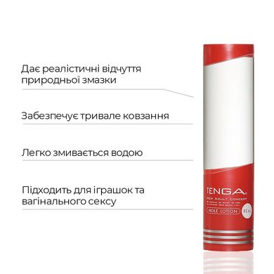 Лубрикант стандартної консистенції Tenga Hole Lotion Real (170 мл) на водній основі, універсальний TLH-002 фото