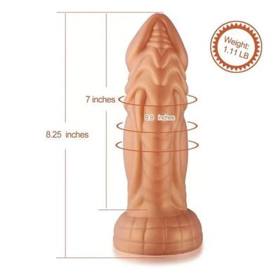 Силіконовий дилдо з вібрацією Hismith Slightly Curved Vibrating Silicone Dildo Monster Series SO9963 фото