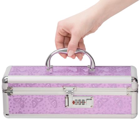 Кейс для зберігання секс-іграшок BMS Factory - The Toy Chest Lokable Vibrator Case Purple з кодовим SO5562 фото