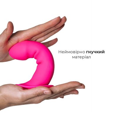 Дилдо з присоскою Adrien Lastic Hitsens 2 Pink, відмінно для страпона, макс діаметр 4 см, довжина 16 AD24011 фото