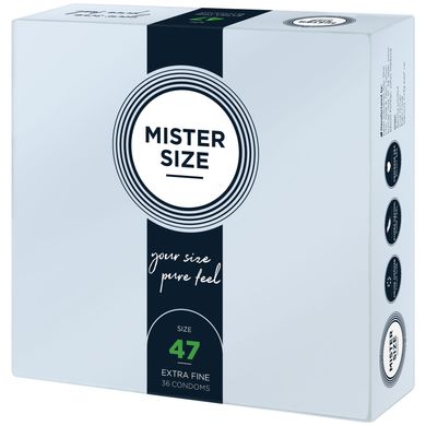 Презервативи Mister Size - pure feel - 47 (36 condoms), товщина 0,05 мм SO8049 фото