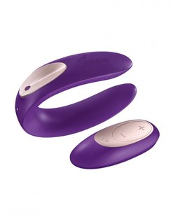 Вібратор для пар Satisfyer Double Plus Remote з пультом ДК та двома моторчиками SO2021 фото