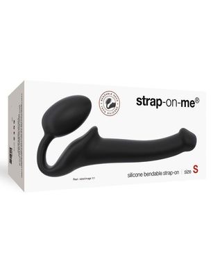 Безремінний страпон Strap-On-Me Black S, повністю регульований, діаметр 2,7 см SO2710 фото