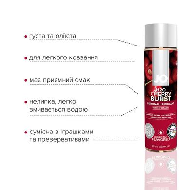 Змазка на водній основі JO H2O — Cherry Burst (120 мл) без цукру, рослинний гліцерин SO1670 фото