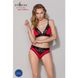 Трусики з широкою гумкою і мереживом Passion PS001 PANTIES S, red-black SO4169 фото 3