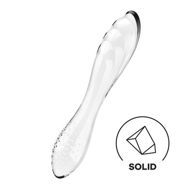 Двосторонній скляний дилдо Satisfyer Dazzling Crystal 1 Transparent, дуже міцний, без стопера SO8785 фото