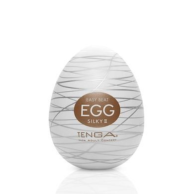 Мастурбатор-яйце Tenga Egg Silky II з рельєфом у вигляді павутини SO5492 фото