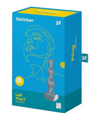 Анальний стимулятор-намистини з двома моторами Satisfyer Lolli-Plug 2 ice blue SO4927 фото