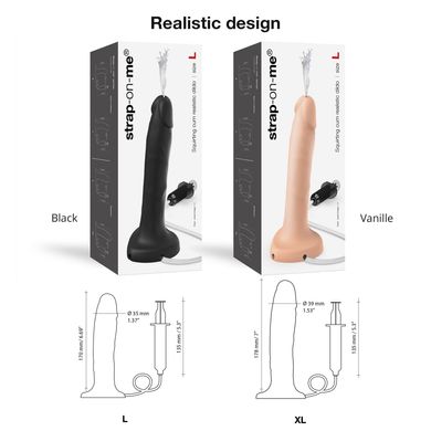 Фалоімітатор, що кінчає Strap-On-Me Squirting Cum Dildo Realistic Flash, діам. 3,9 см, силікон SO9014 фото