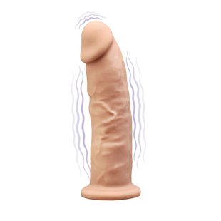 Фалоімітатор з вібрацією SilexD Henry Vibro Flesh (MODEL 2 size 7in), двошаровий, діаметр 4,4 см SO8220 фото