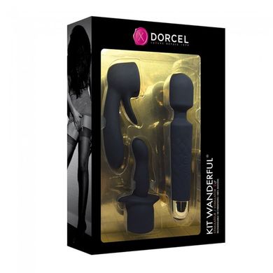 Мінівібромасажер Dorcel Kit Wanderful з насадками (анальна і вагінальна), водонепроникний SO2138 фото