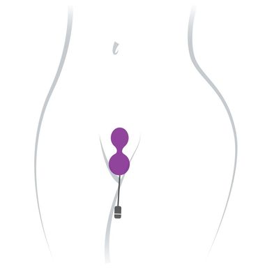 Вагінальні кульки з вібрацією Adrien Lastic Kegel Vibe Purple, діаметр 3,7 см AD40753 фото