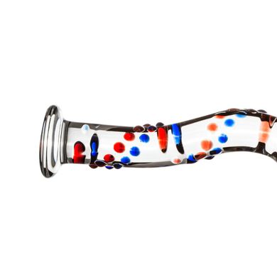 Скляний дилдо з вигинами і малюнком Gildo Glass Dildo No. 3 SO4414 фото