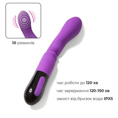 Вібратор Adrien Lastic Nyx 2.0 стимуляція точки G і входу в піхву, що перезаряджається SO6020 фото