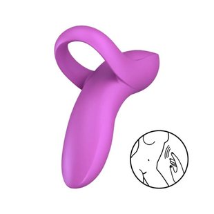 Вібратор на палець Satisfyer Bold Lover Dark Pink, гнучкий SO6720 фото