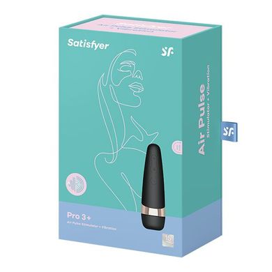 Вакуумний кліторальний стимулятор Satisfyer Pro 3+ Vibration з вібрацією та дуже м'яка яким кінчиком SO2304 фото